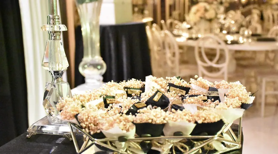 Chocolates on a crystal stand