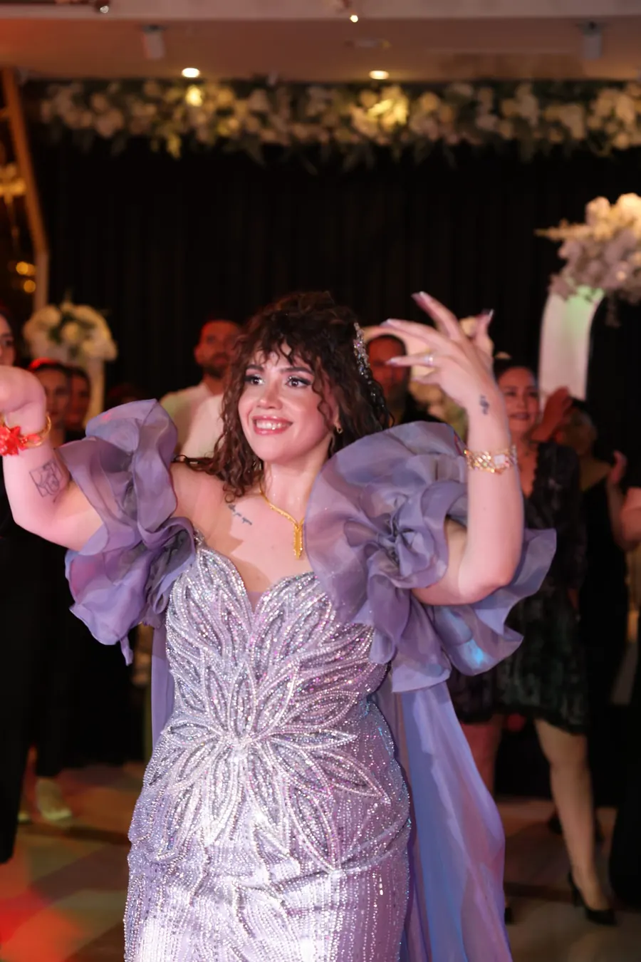 Bride dancing