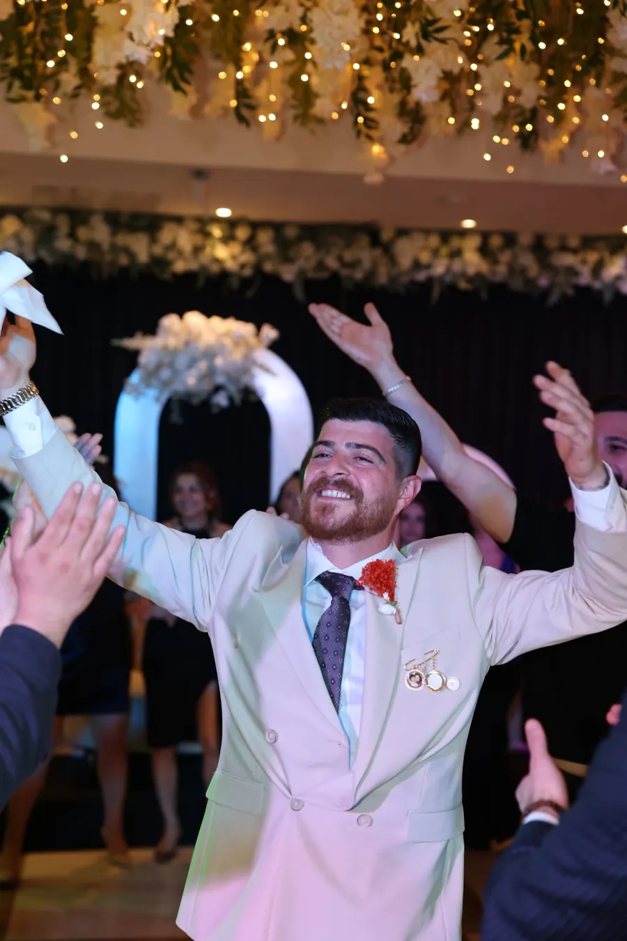Groom dancing