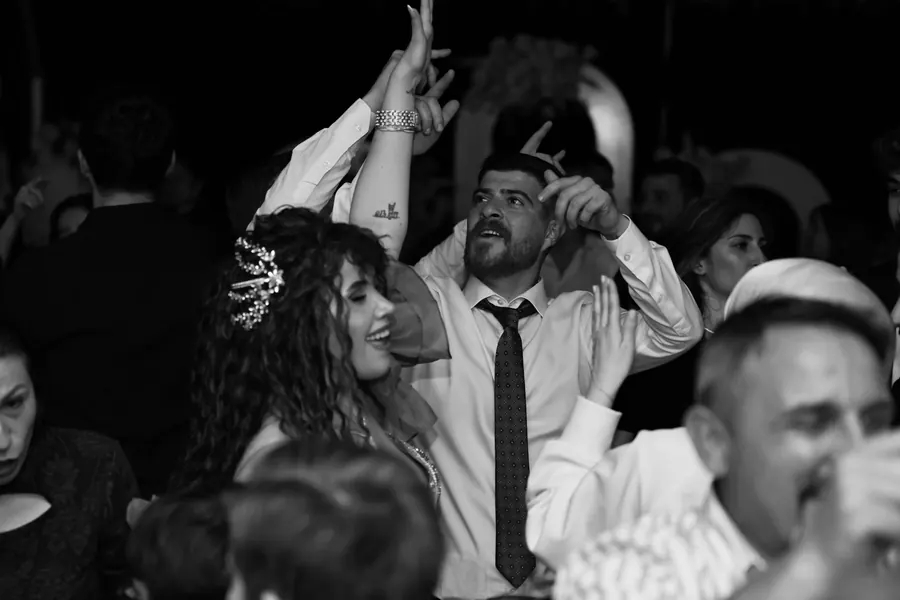 Black and white dance moment